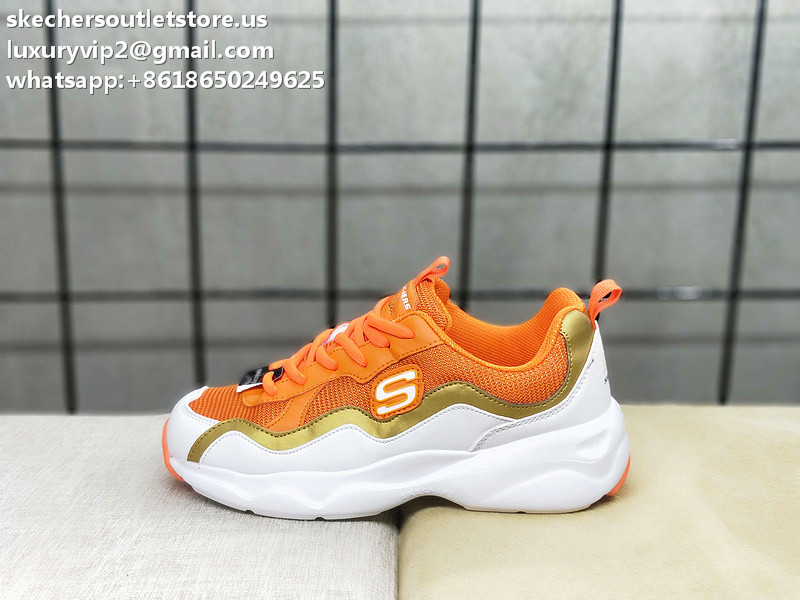 2019SS Skechers D'Lites AIRY Women Low Sneakers 88888201 Gold Orange Logo 35-39